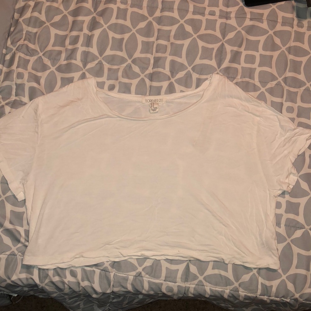 Black & White Forever 21 Crop Tops